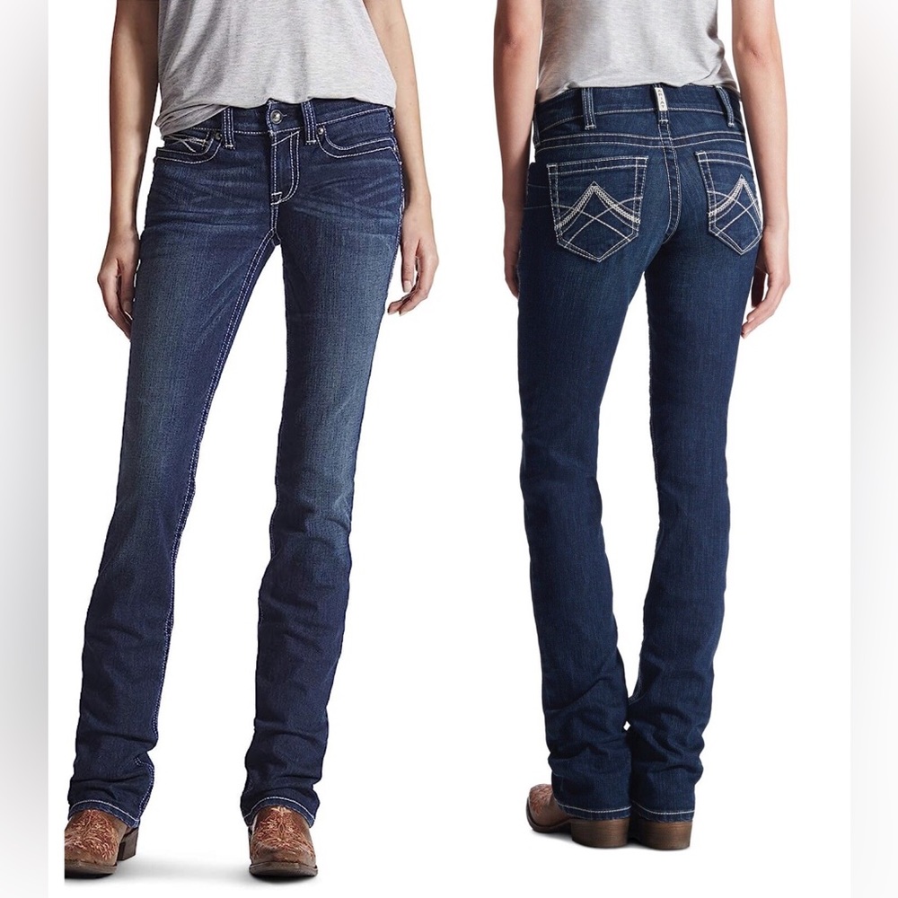 Ariat Jeans Size 25 Long 25L R.E.A.L Denim Ocean Real Straight Icon Jeans